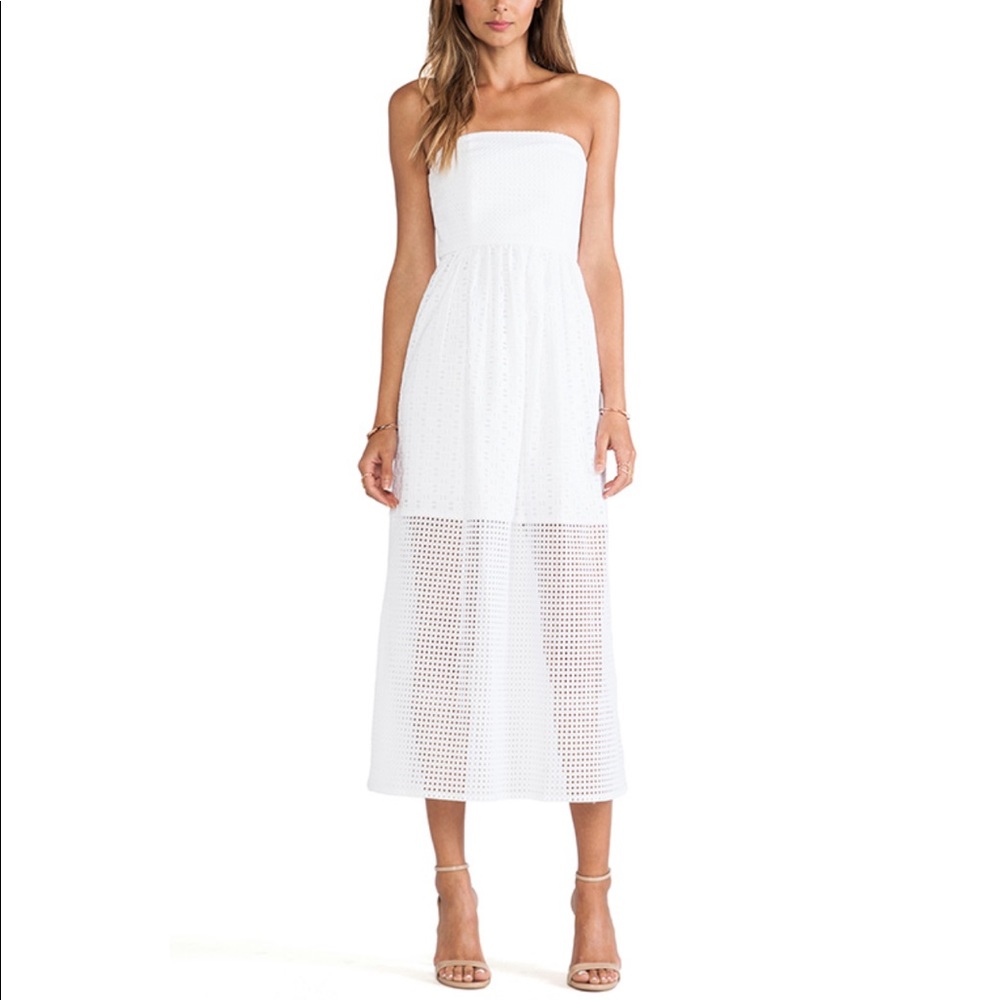 TIBI Kat Eyelet Dress in White *NWT